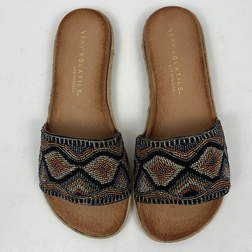 Very Volatile Beaded Multi-Color Slide Sandals - Picture 3 of 8